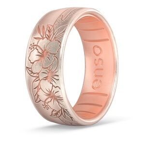 Etched Coastal - Hibiscus Beach - Unicorn/Rose Gold Size 7